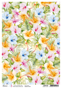 Ciao Bella Rice Paper A4 Piuma Summer Bloom - 5 Sheets-1