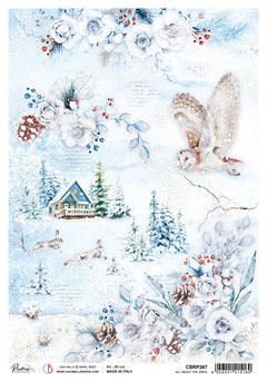 Ciao Bella Rice Paper A4 Piuma All About The Arctic - 5 Sheets-1