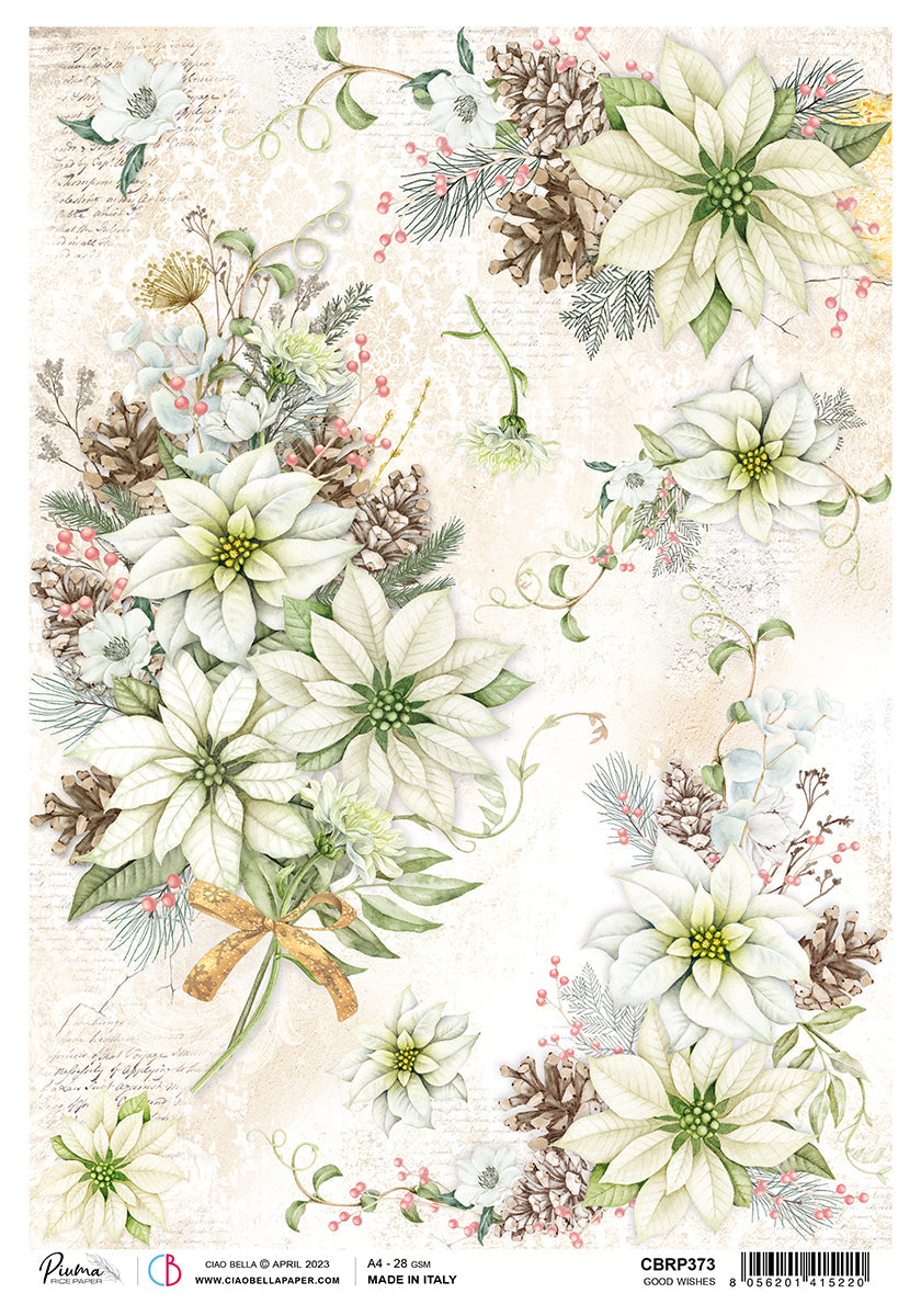 Papel de arroz Ciao Bella A4 Piuma Good Wishes - 5 hojas-1