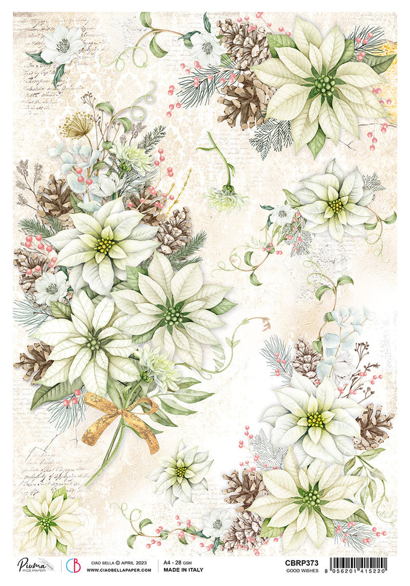 Papel de arroz Ciao Bella A4 Piuma Good Wishes - 5 hojas-1