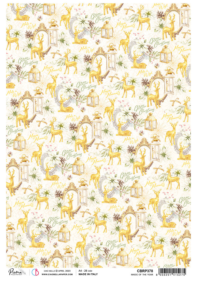 Papel de arroz A4 Ciao Bella Piuma Magic Of The Year - 5 hojas-1