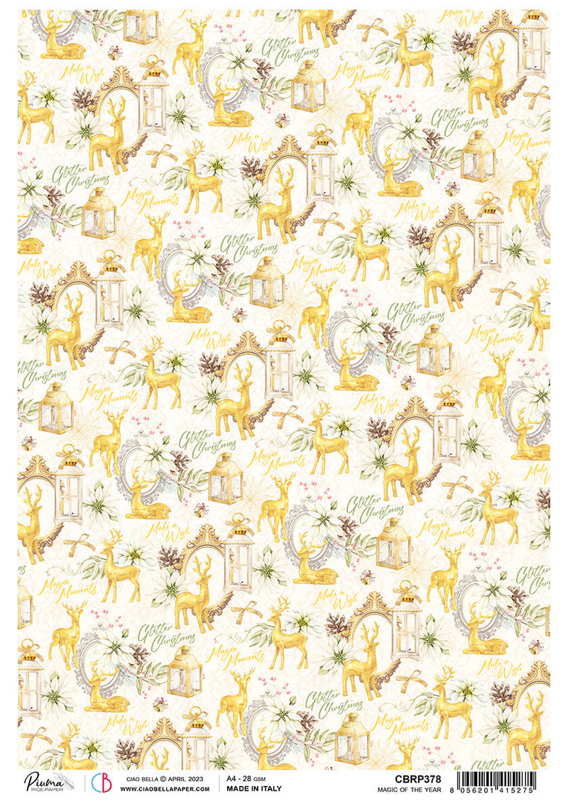 Papel de arroz A4 Ciao Bella Piuma Magic Of The Year - 5 hojas-1