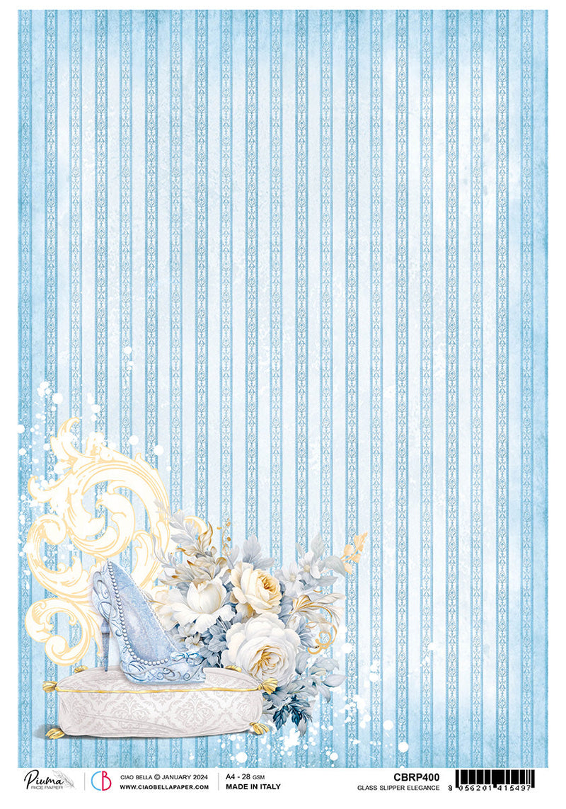 Rice Paper A4 Piuma Glass Slipper Elegance - 5 Sheets-1