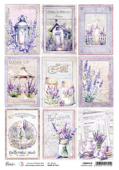 Rice Paper A4 Piuma Lavander Cards - 5 Sheets-1