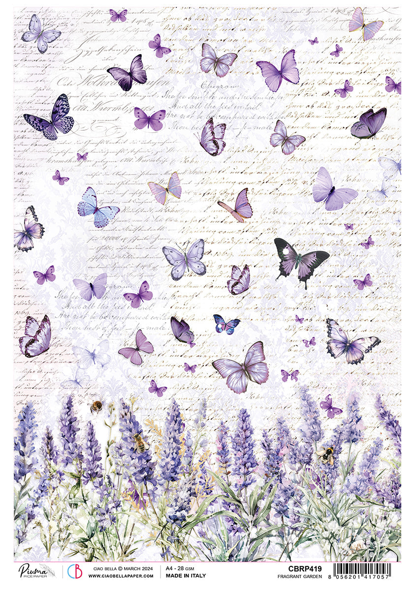 Rice Paper A4 Piuma Fragrant Garden - 5 Sheets-1