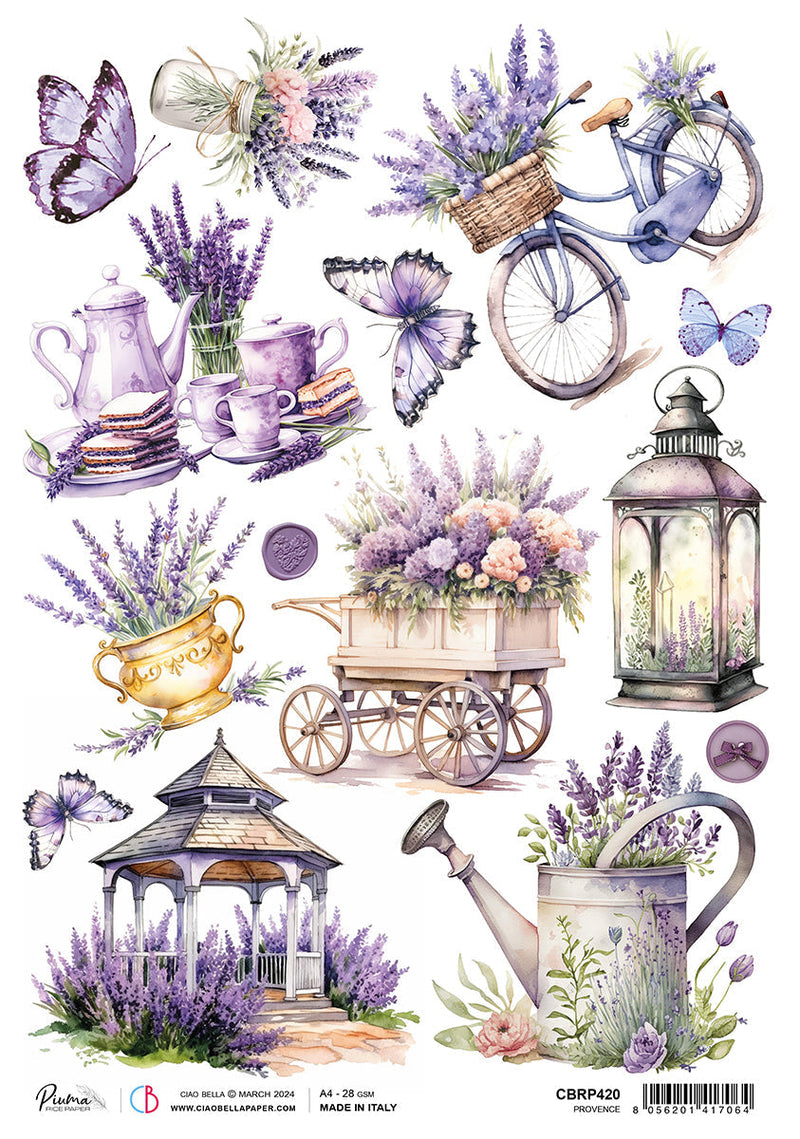 Rice Paper A4 Piuma Provence - 5 Sheets-1