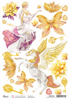 Rice Paper A4 Piuma Ethereal Elements - 5 Sheets-1