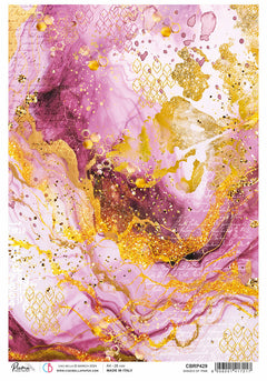 Rice Paper A4 Piuma Shades Of Pink - 5 Sheets-1