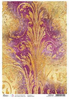 Rice Paper A4 Piuma Shimmering Gold - 5 Sheets-1