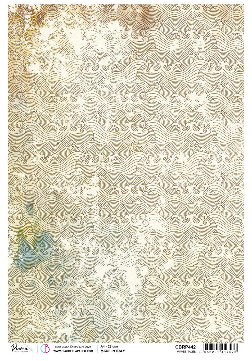 Rice Paper A4 Waves Tales - 5 Sheets-1