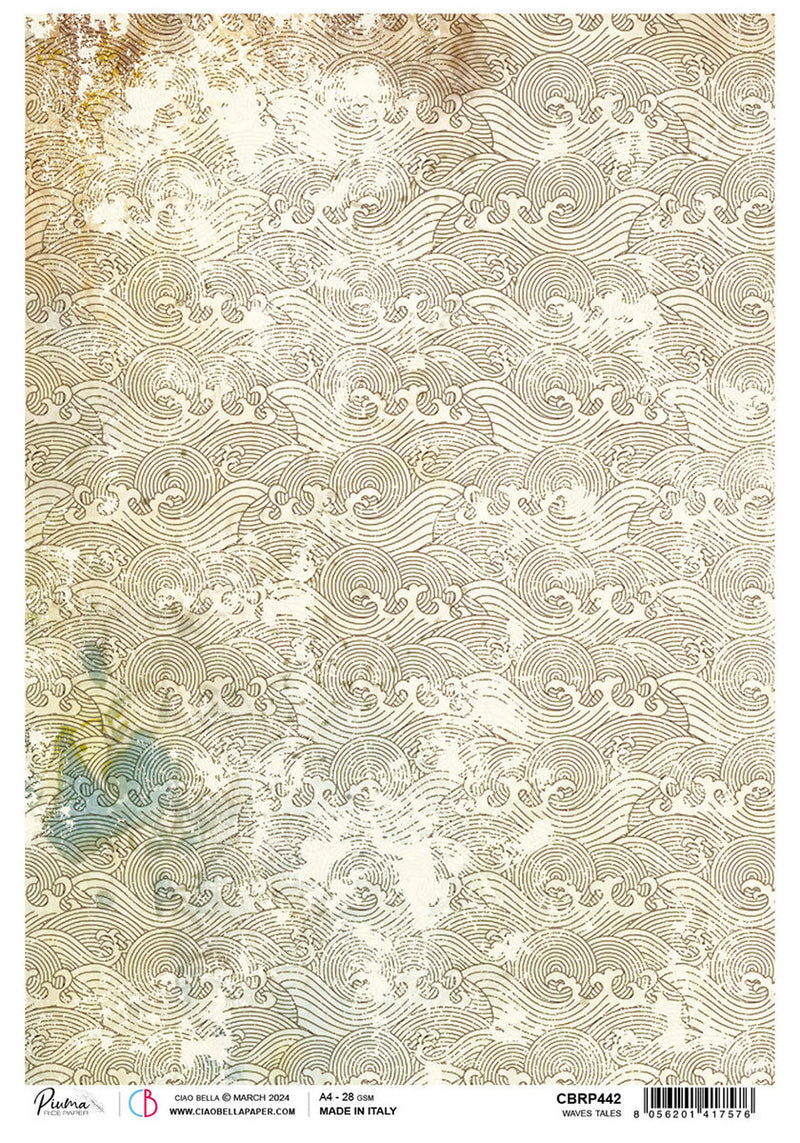 Rice Paper A4 Waves Tales - 5 Sheets-1