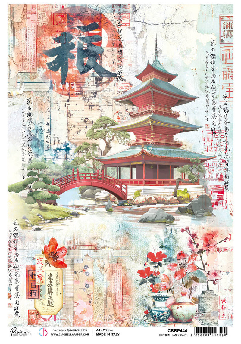 Papel de arroz A4 Imperial horizontal - 5 hojas-1
