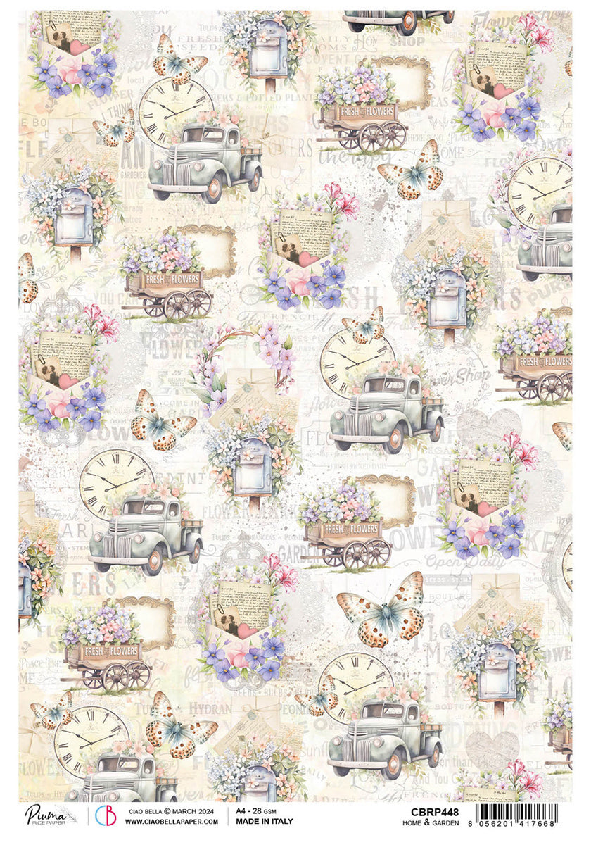 Rice Paper A4 Home & Garden - 5 Sheets-1