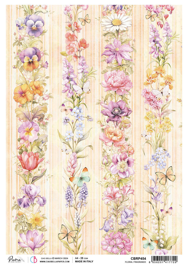Papier de riz A4 Parfum floral - 5 feuilles-1