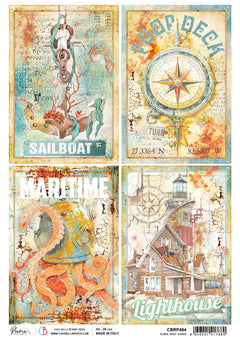 Rice Paper A4 Coral Reef Cards - 5 Sheets-1