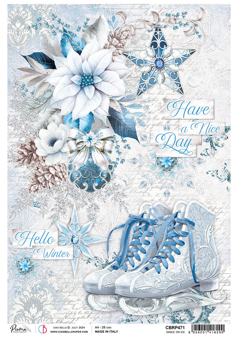 Rice Paper A4 Dance on Ice - 5 Sheets-1