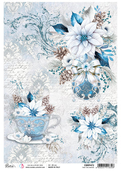 Rice Paper A4 Time for Winter - 5 Sheets-1