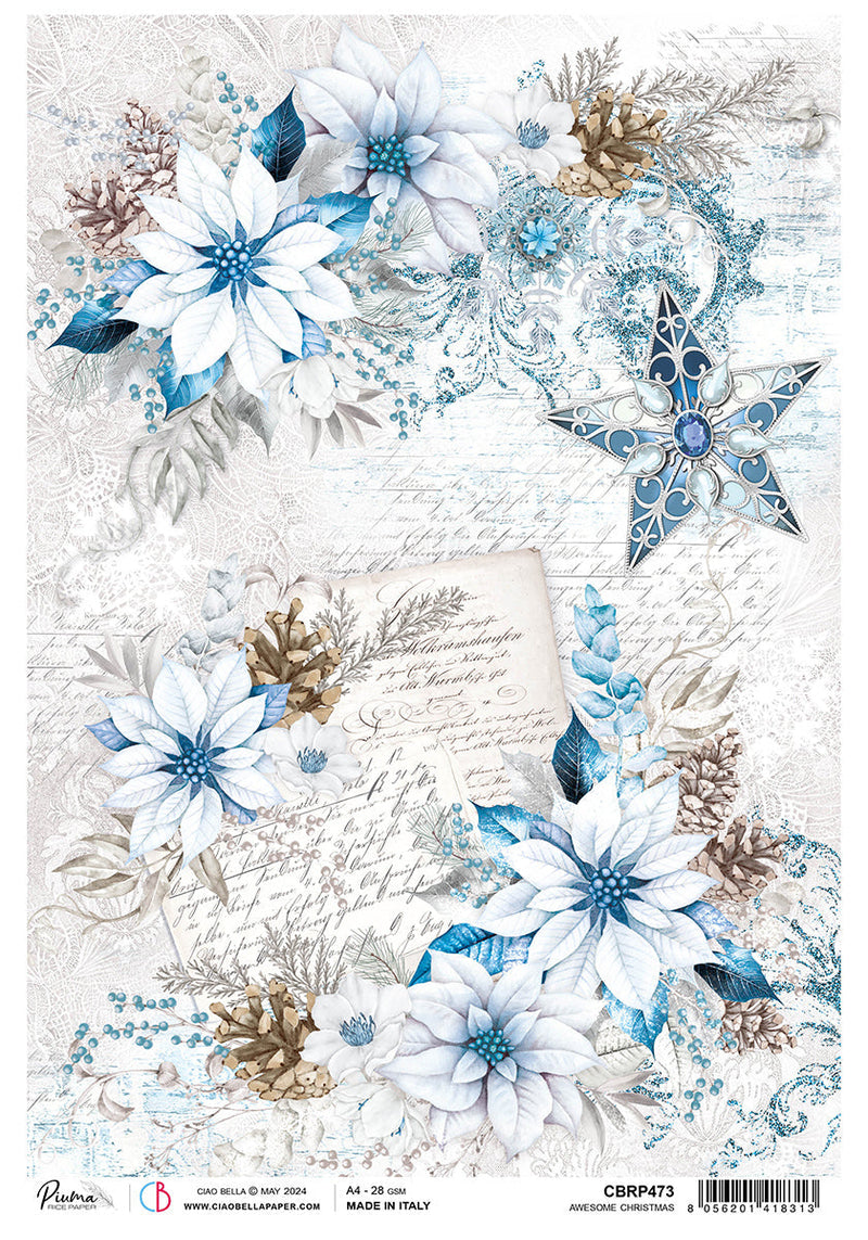 Rice Paper A4 Awesome Christmas - 5 Sheets-1