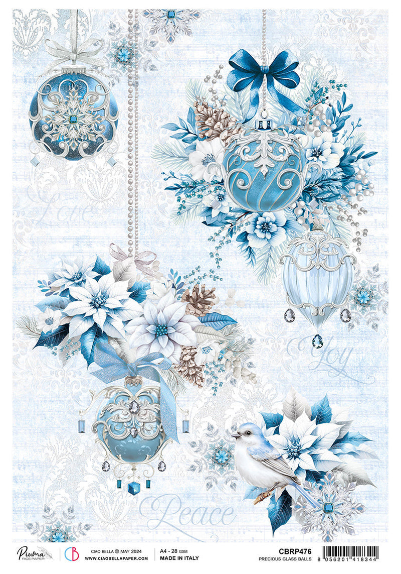 Rice Paper A4 Precious Glass Balls - 5 Sheets-1