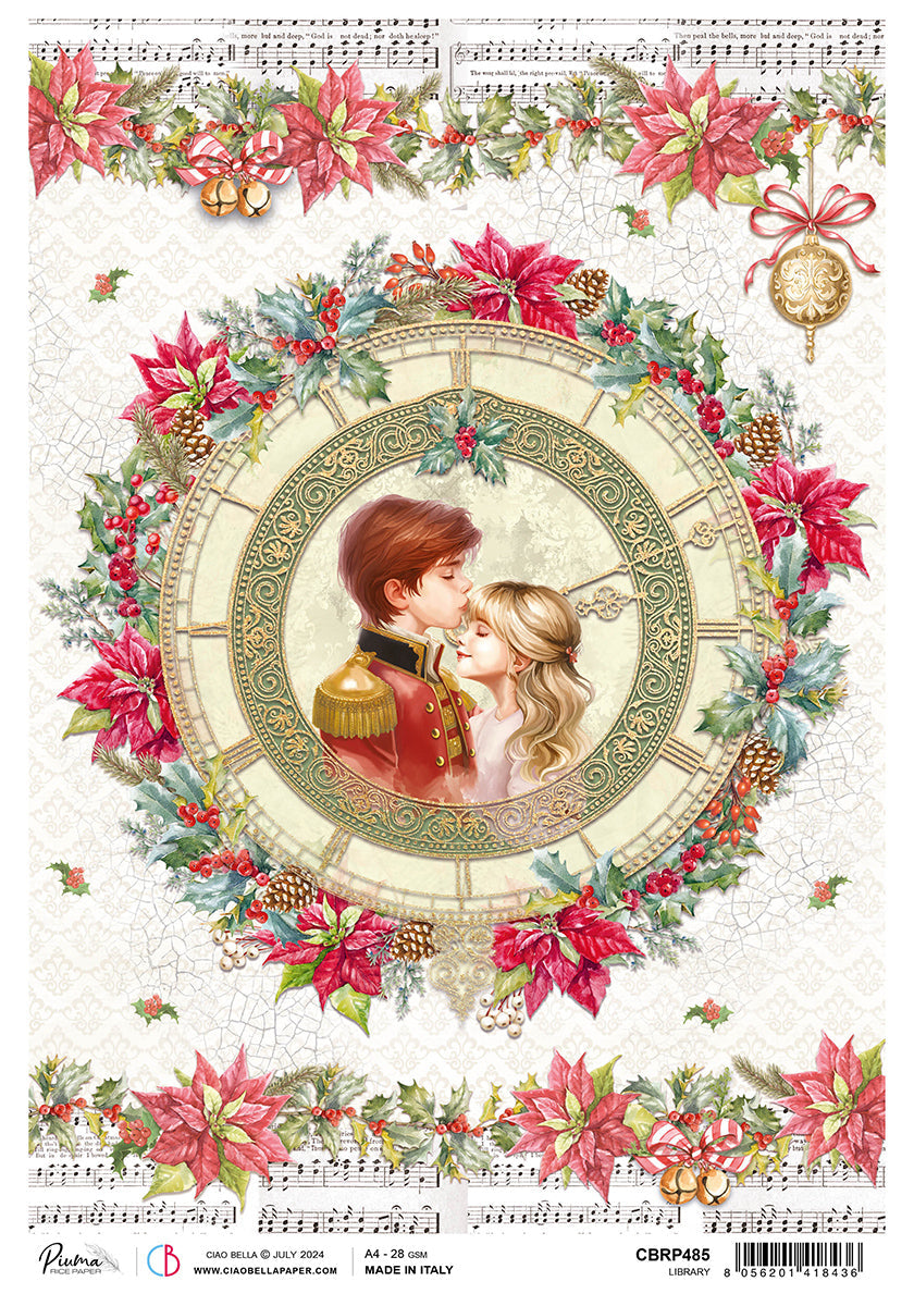 Papier de riz A4 Tendre Amour - 5 feuilles-1