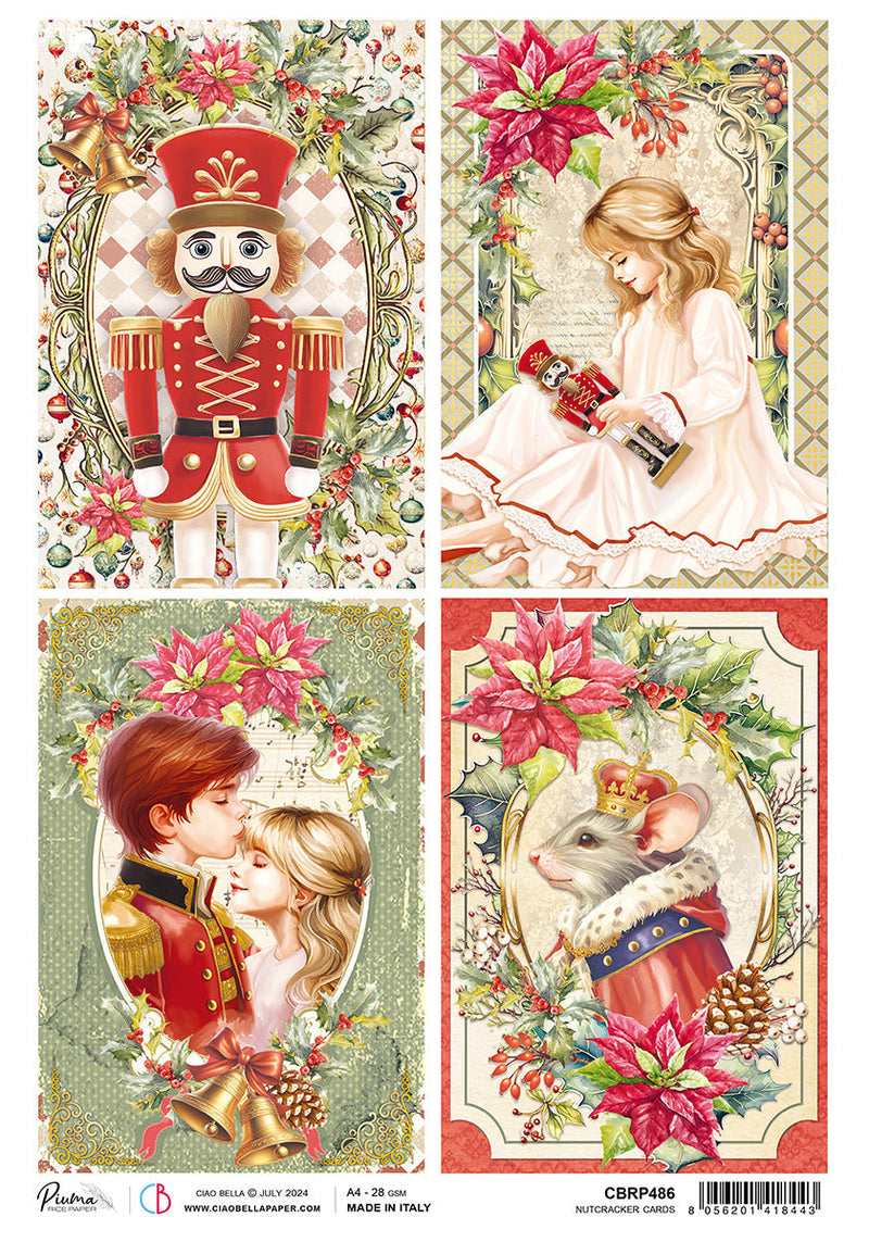 Rice Paper A4 Nutcracker Cards - 5 Sheets-1