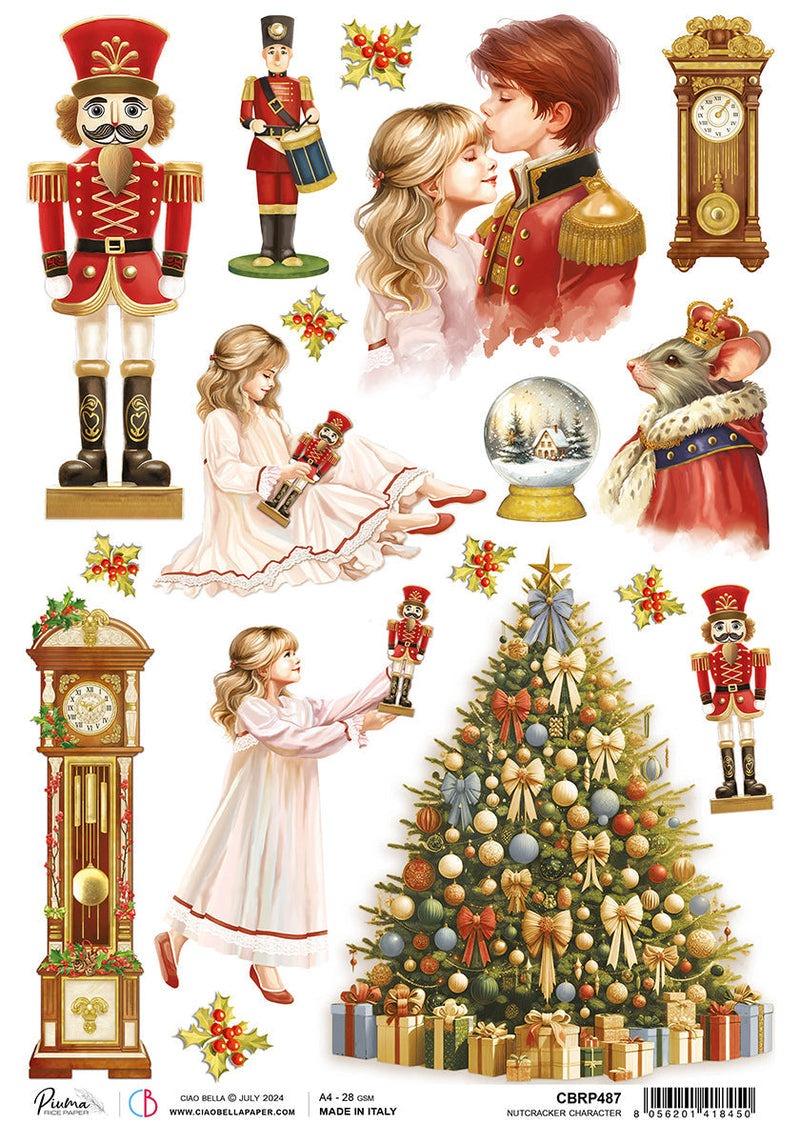 Rice Paper A4 Nutcracker Character - 5 Sheets-1