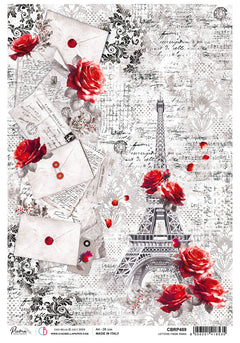 Rice Paper A4 Letters From Paris - 5 Sheets-1
