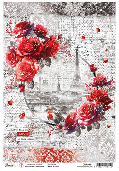 Rice Paper A4 Parisian Wonderland - 5 Sheets-1
