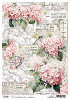Rice Paper A4 Hydrangea land - 5 Sheets-1