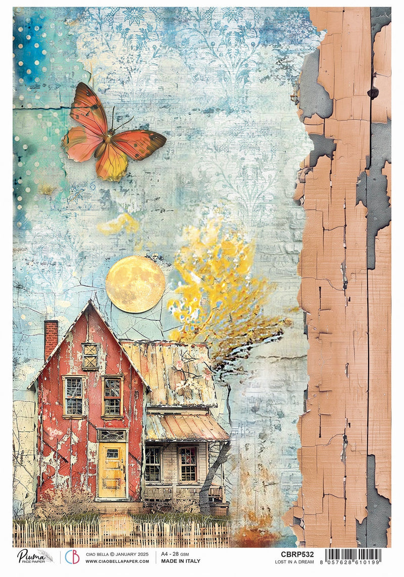 Rice Paper A4 Lost in a dream - 5 Sheets-1