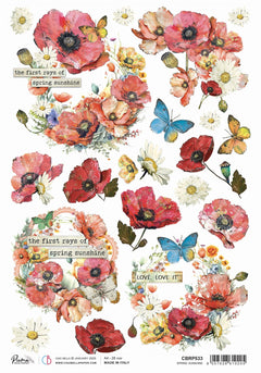 Rice Paper A4 Spring sunshine - 5 Sheets-1