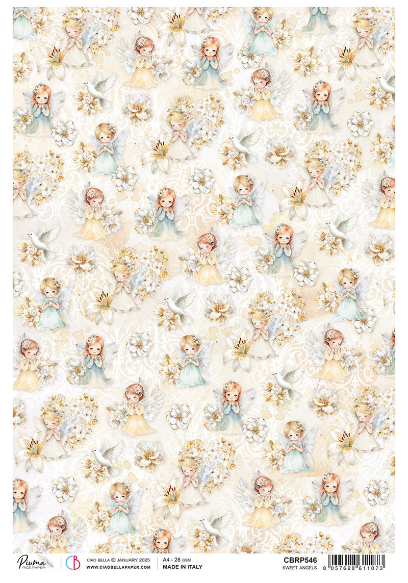 Rice Paper A4 Sweet Angels - 5 Sheets-1