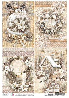 Rice Paper A4 A Winter Season Cards - 5 Sheets-1