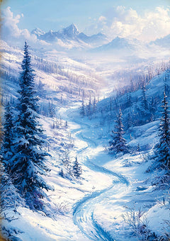 Rice Paper A5 Mixed 8/Pkg Winter Wonderland-6