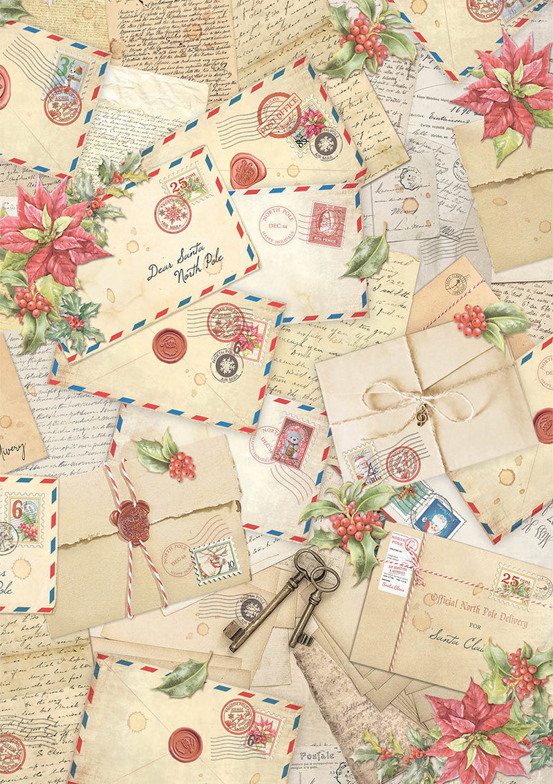 Rice Paper A5 Mixed 8/Pkg Christmas Vibes-3