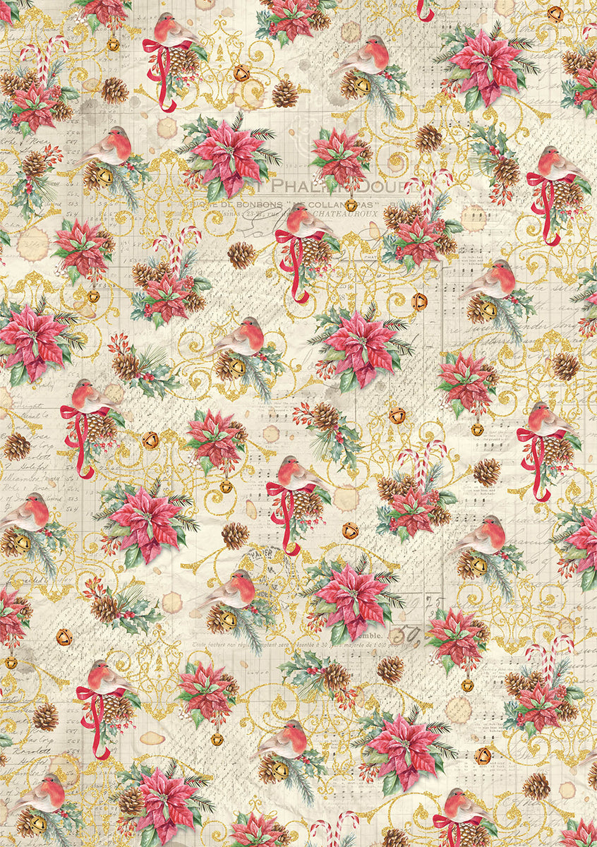 Rice Paper A5 Mixed 8/Pkg Christmas Vibes-5
