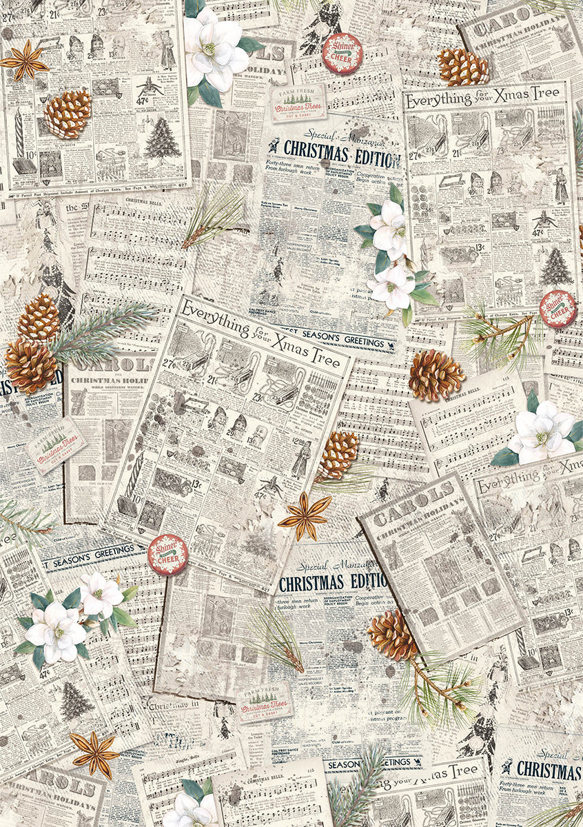 Rice Paper A5 Mixed 8/Pkg Christmas Vibes-7