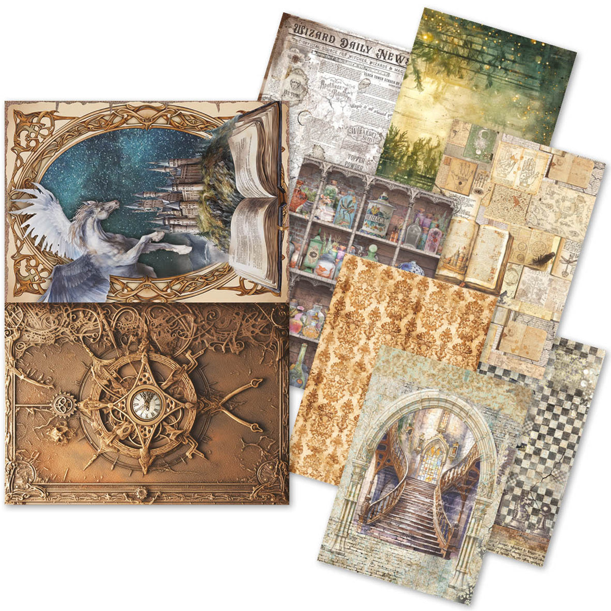Rice Paper A5 MIXED 8/Pkg Wizard Academy-1