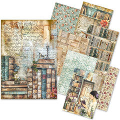 Rice Paper A5 MIXED 8/Pkg Book Lovers-1