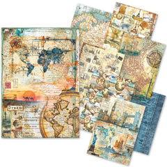 Rice Paper A5 MIXED 8/Pkg Wanderlust-1