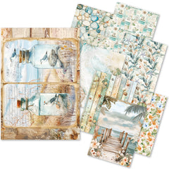 Papier de riz A5 ASSORTI 8 feuilles Jours d'été-1