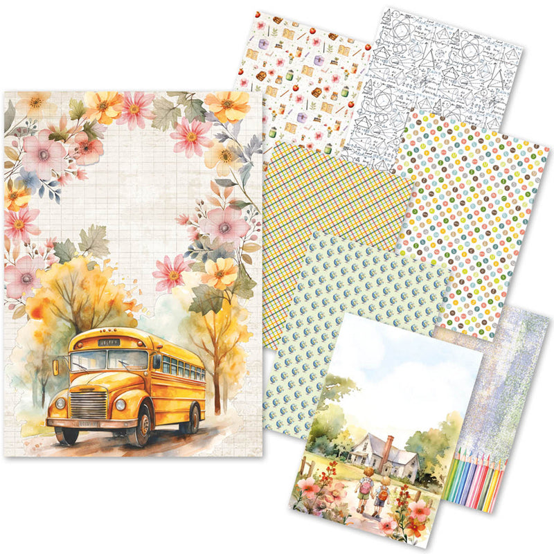 Papier de riz A5 ASSORTI 8/Paquet Rentrée Scolaire-1