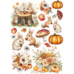 Rice Paper A5 MIXED 8/Pkg Hello Fall-6