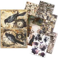 Rice Paper A5 MIXED 8/Pkg Dark Academia-1