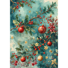 Rice Paper A5 MIXED 8/Pkg Hot Cocoa & Holly-8