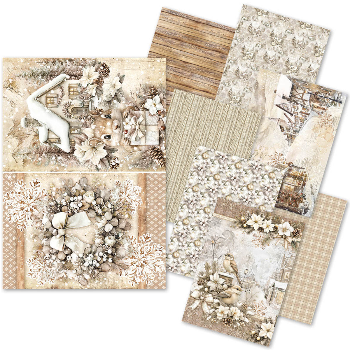 Rice Paper A5 MIXED 8/Pkg Winter Season-1