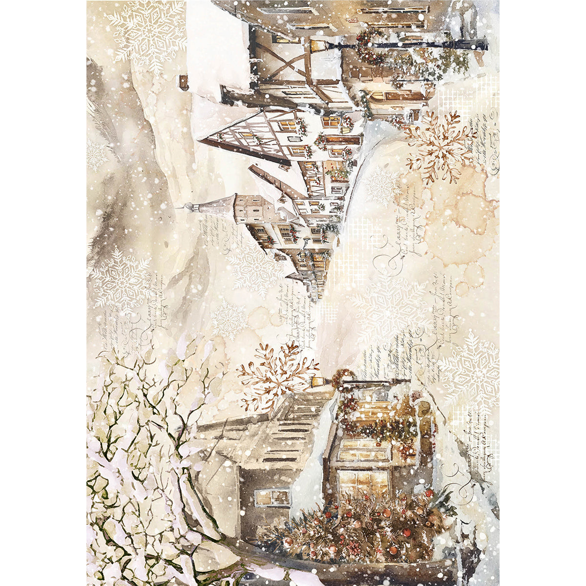 Rice Paper A5 MIXED 8/Pkg Winter Season-7