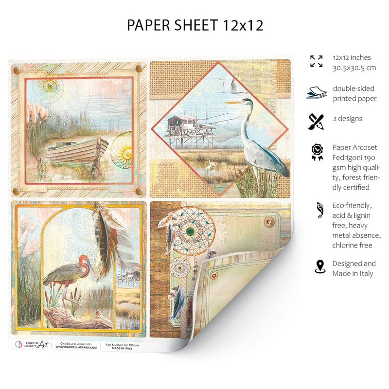 Ciao Bella Delta Cards Paper Sheet 12"x12" 1 Sheet-2