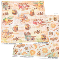 Ciao Bella Cinnamon & Co Paper Sheet 12"x12" 1 Sheet-1