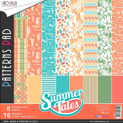 Ciao Bella Summer Tales Patterns Pad 12"x12" 8/Pkg-1